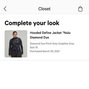 lululemon athletica Hooded Define Jacket in Black Diamond Dye